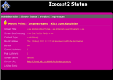 Icecast2 Server-Status - Geschützter Stream